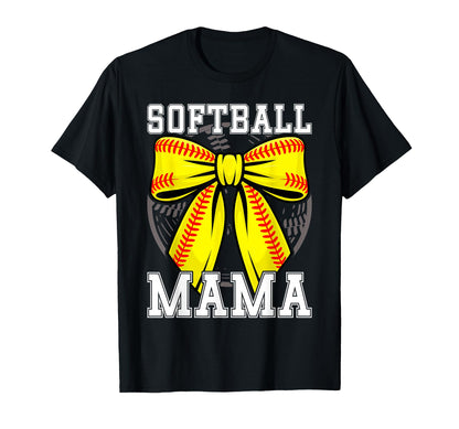 Softball Coquette Bow Softball Mom T-Shirt - Streetwear Style for Adults - T-Shirt, Sweatshirt, Hoodie