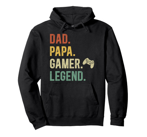 Dad Papa Gamer Papa Gaming Papa Video Hoodie - Unique Graphic Men Women - T-Shirt, Sweatshirt, Hoodie