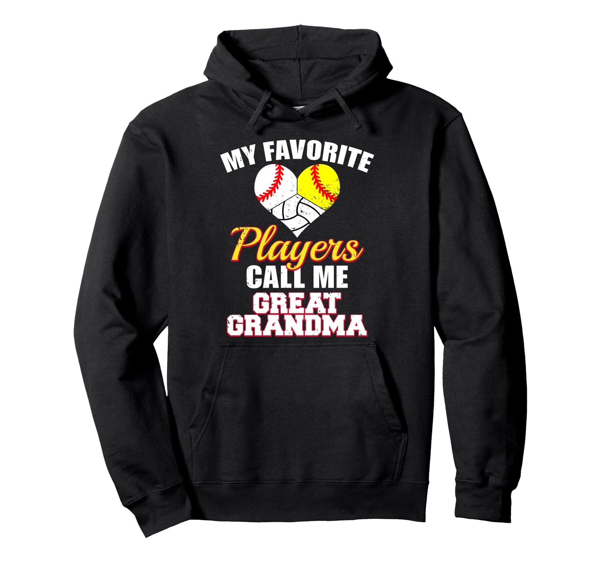 My Favorite Baseball Softball Volleyball Hoodie - Graphic Print Unisex - T-Shirt, Sweatshirt, Hoodie