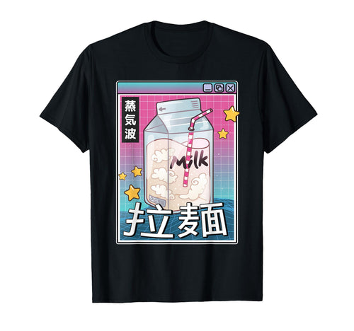 Japan Milk Carton Kawaii Grid Vaporwave T-Shirt - Streetwear Style Unisex - T-Shirt, Sweatshirt, Hoodie