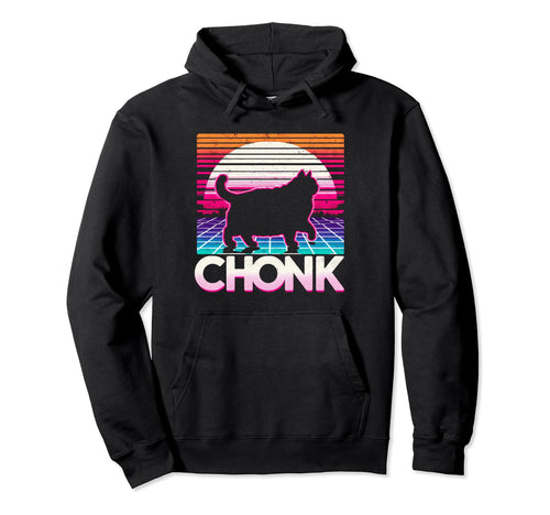 Funny Chonk Scale Cat Sunset Hoodie - Custom Art Print for Adults - T-Shirt, Sweatshirt, Hoodie