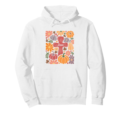 Jesus Christ Boho Fall Flower Hoodie - Aesthetic Graphic for Adults - T-Shirt, Sweatshirt, Hoodie