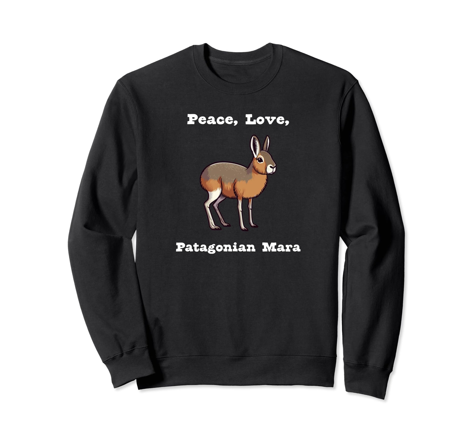 Patagonian Mara Peace Love Sweatshirt - Custom Art Print Men Women - T-Shirt, Sweatshirt, Hoodie