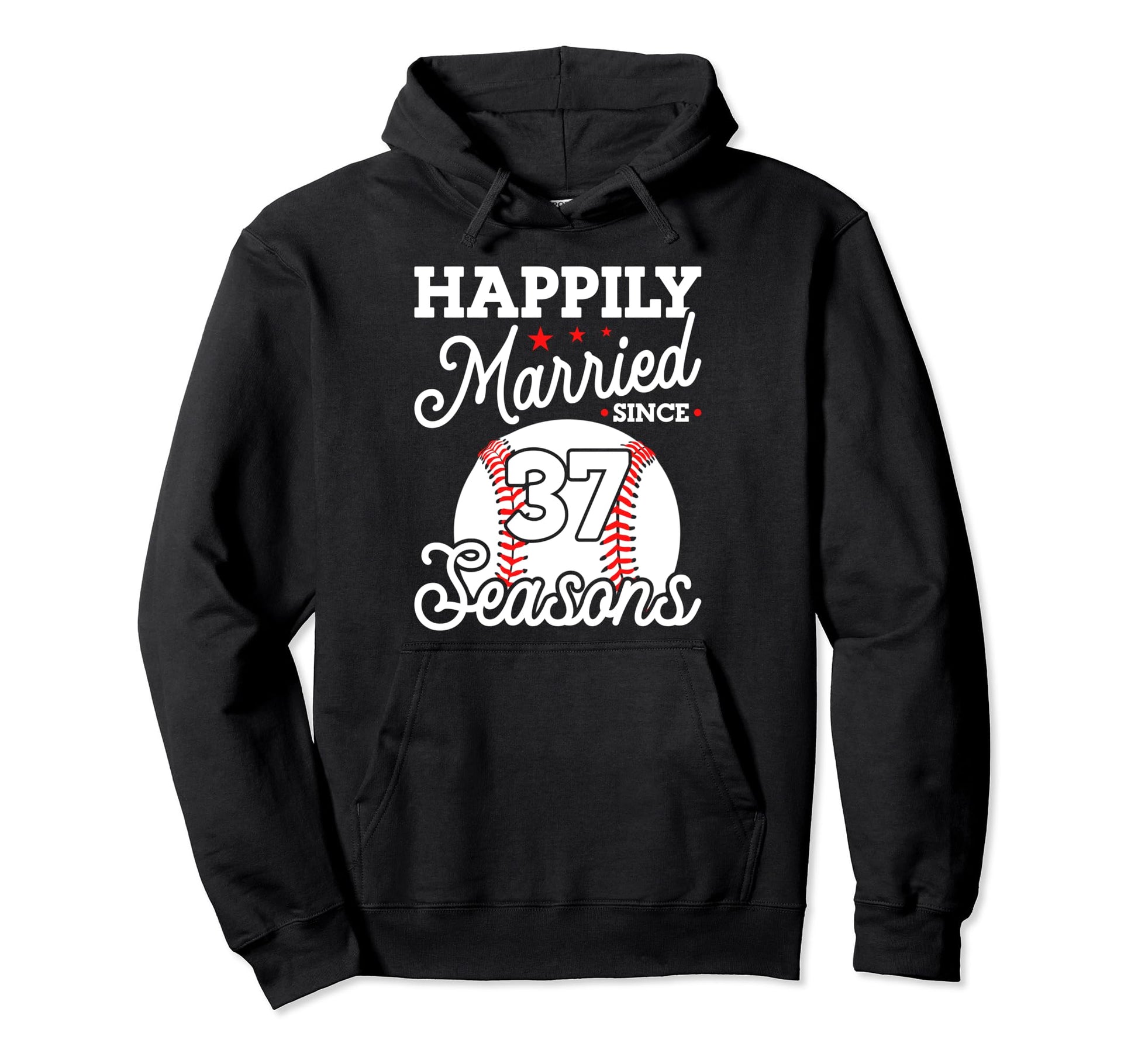 37Th Wedding Anniversary Baseball Hoodie - Custom Art Print for Adults - T-Shirt, Sweatshirt, Hoodie