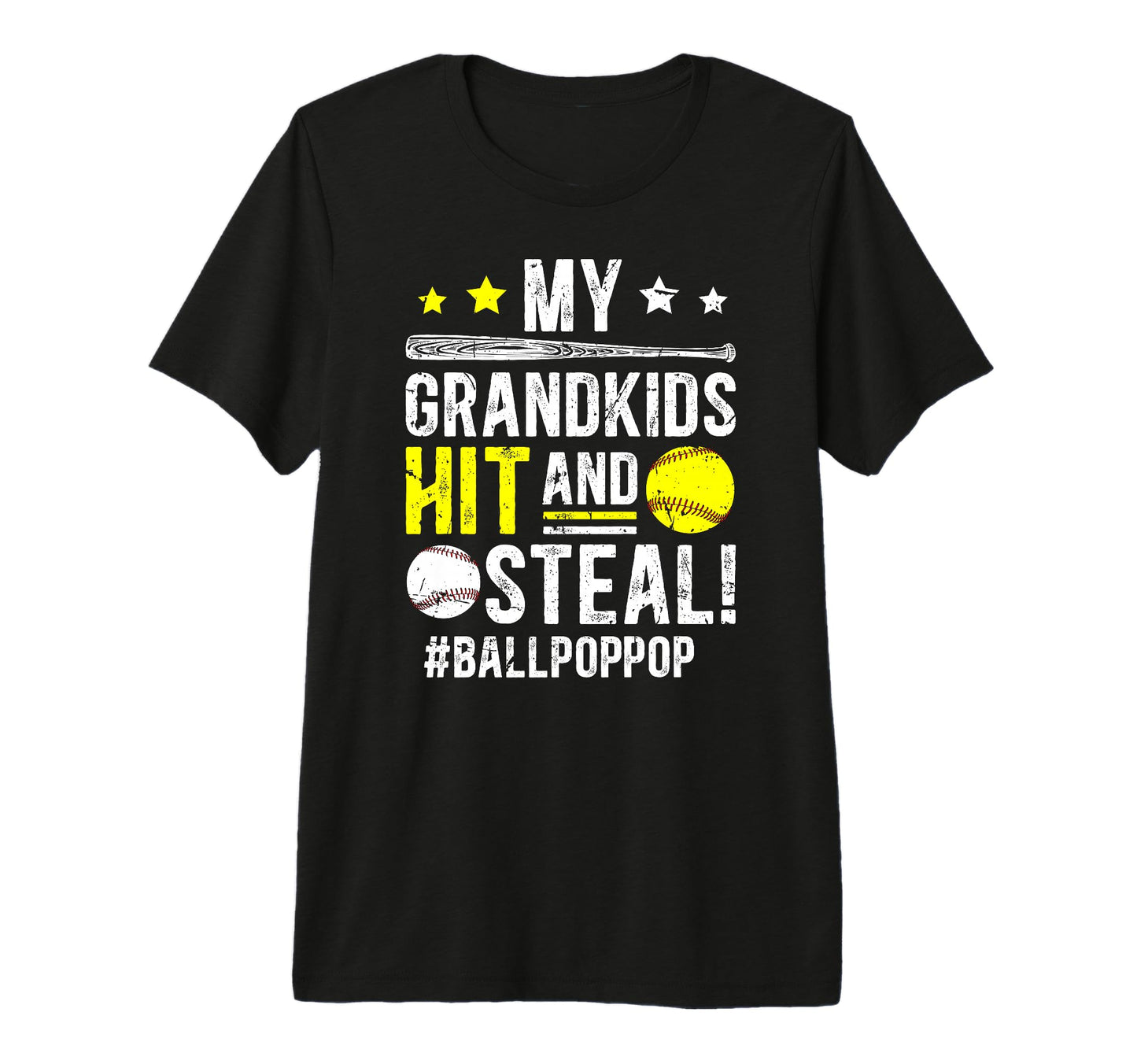 Mens Ball Pop Pop Baseball Softball T-Shirt - Streetwear Style for Adults - T-Shirt, Sweatshirt, Hoodie