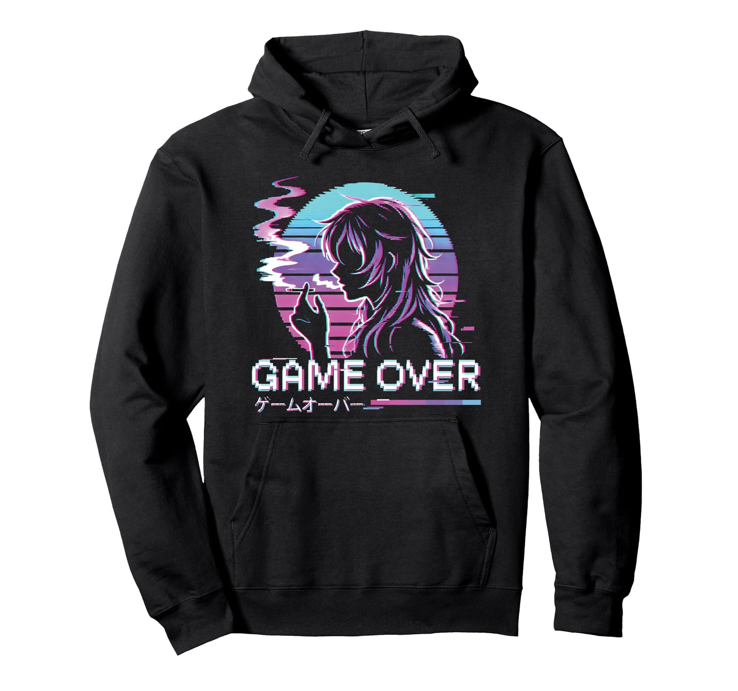 Japanese Vaporwave Aesthetic Sad Anime Hoodie - Unique Graphic Unisex - T-Shirt, Sweatshirt, Hoodie