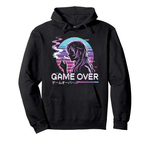 Japanese Vaporwave Aesthetic Sad Anime Hoodie - Unique Graphic Unisex - T-Shirt, Sweatshirt, Hoodie