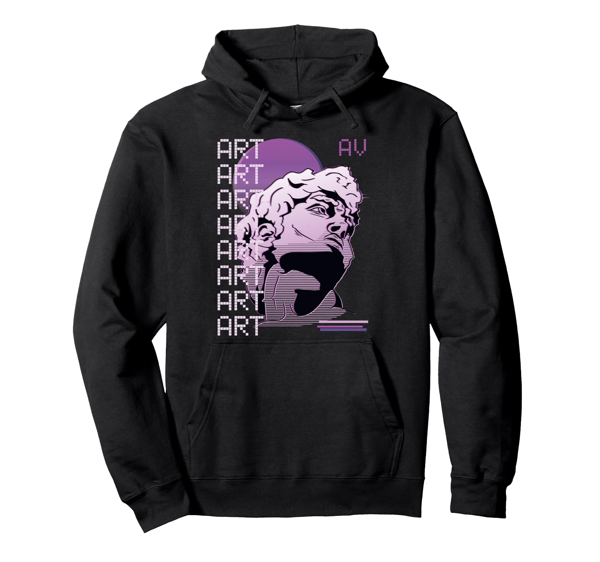 Vaporwave Art Statue Sculpture Japanese Hoodie - Custom Art Print Unisex - T-Shirt, Sweatshirt, Hoodie