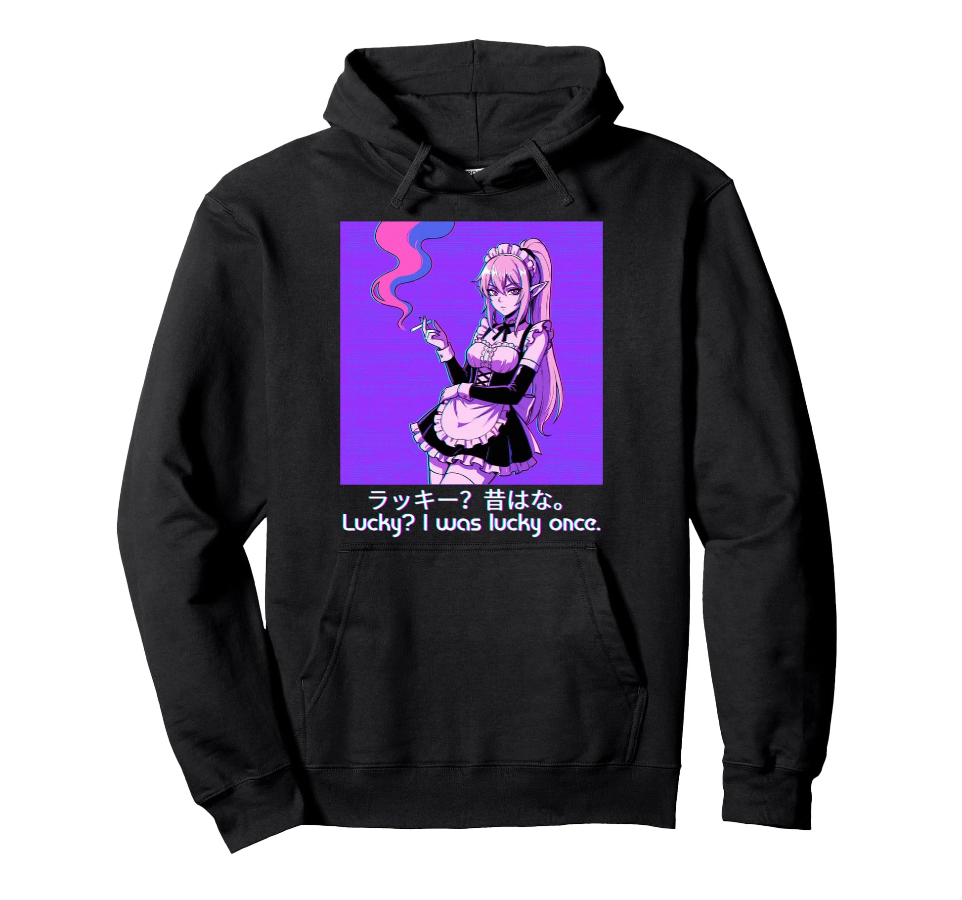 Vaporwave Aesthetic Elf Maid Egirl Eboy Hoodie - Novelty Apparel Men Women - T-Shirt, Sweatshirt, Hoodie