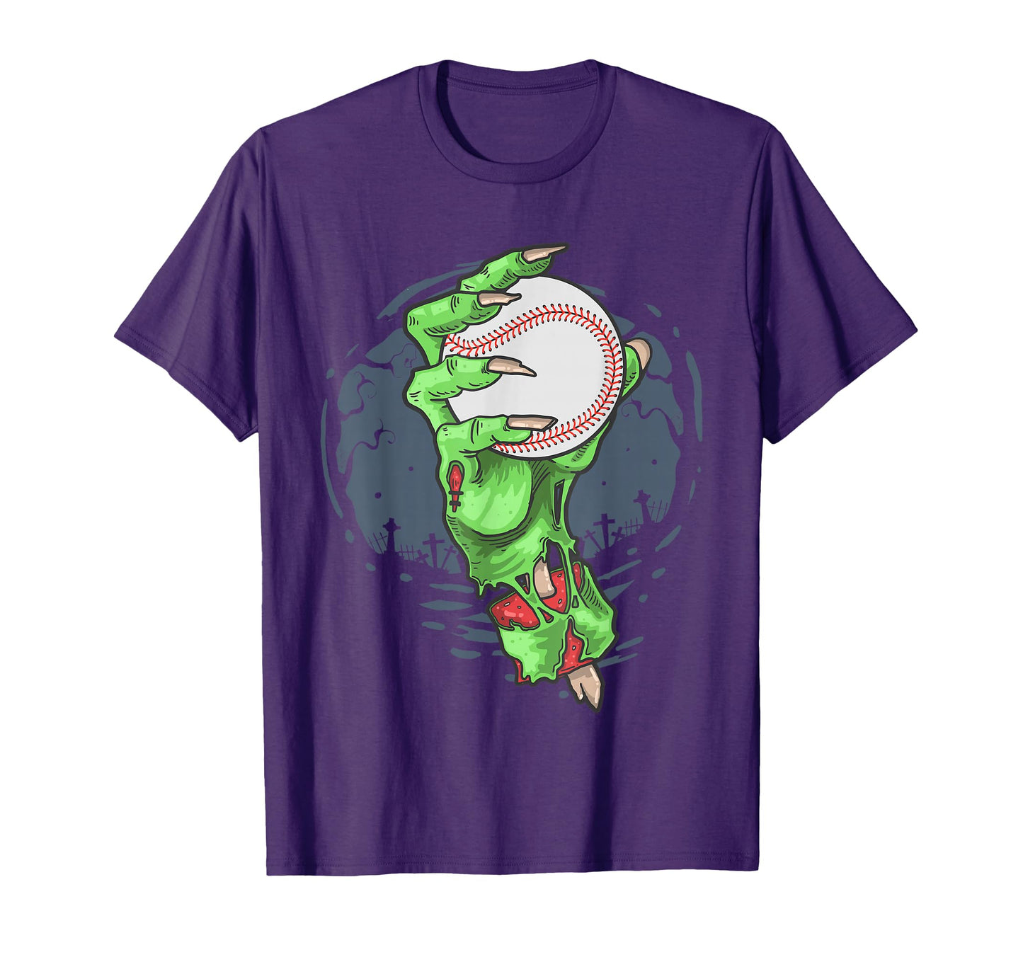 Baseball Zombie Hand Baseball Player T-Shirt - Aesthetic Graphic Unisex - T-Shirt, Sweatshirt, Hoodie