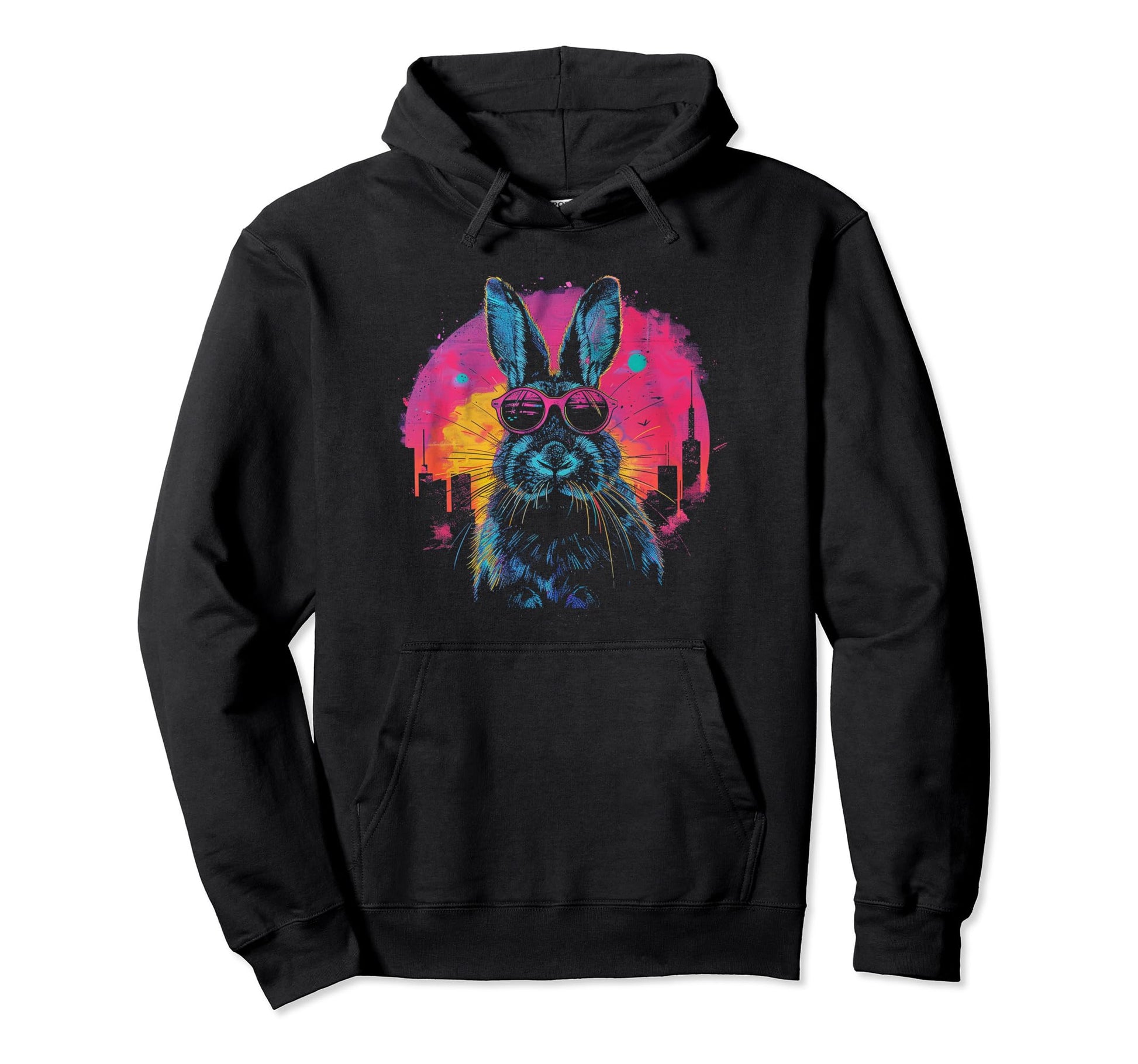 Rabbit Bunny Vaporwave Aesthetic Hoodie - Streetwear Style Unisex - T-Shirt, Sweatshirt, Hoodie