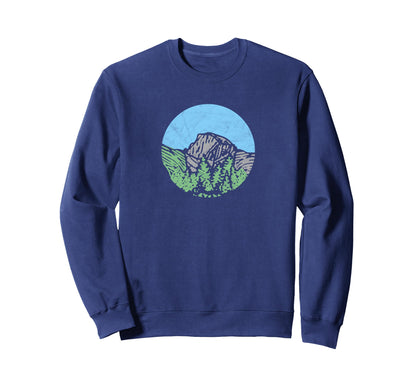 Minimalist Half Dome Yosemite Sweatshirt - Unique Graphic Men Women - T-Shirt, Sweatshirt, Hoodie