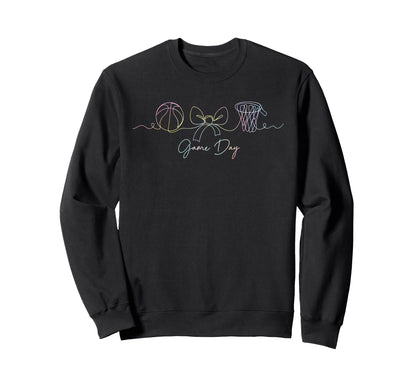 Continuous Line Coquette Bow Sweatshirt - Casual Everyday Wear for Adults - T-Shirt, Sweatshirt, Hoodie