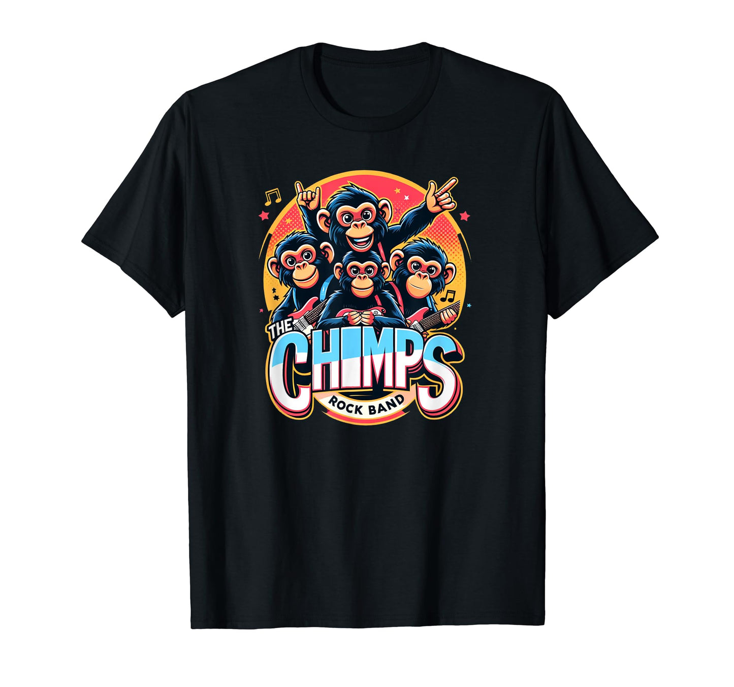 Chimps Rock Band Rock Vibes Wild Twist T-Shirt - Graphic Print Unisex - T-Shirt, Sweatshirt, Hoodie