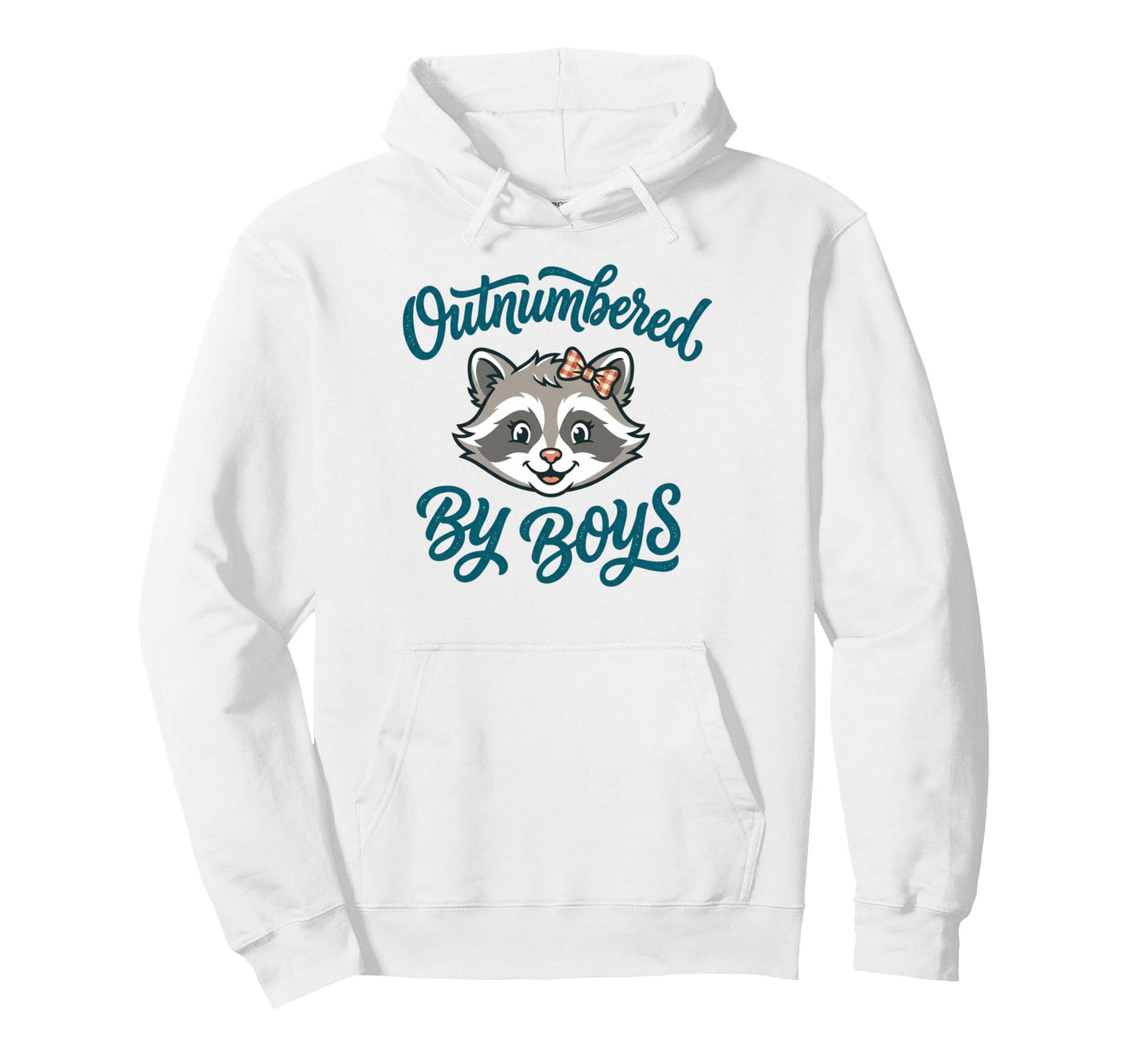 Outnumbered Raccoon Mom Funny Mama Hoodie - Trendy Graphic Men Women - T-Shirt, Sweatshirt, Hoodie