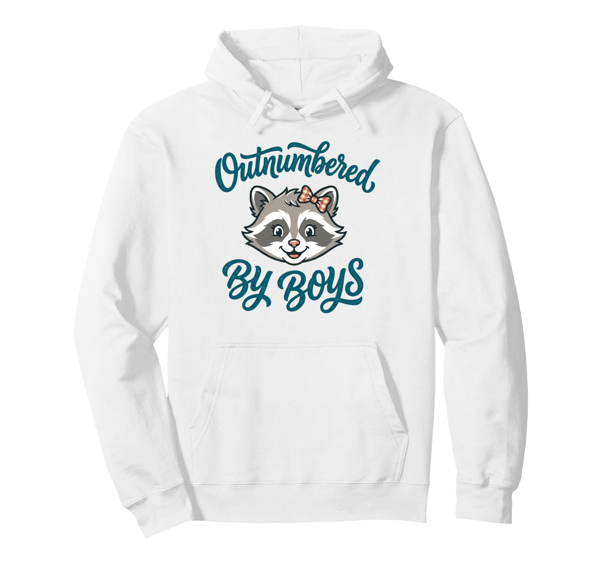 Outnumbered Raccoon Mom Funny Mama Hoodie - Trendy Graphic Men Women - T-Shirt, Sweatshirt, Hoodie