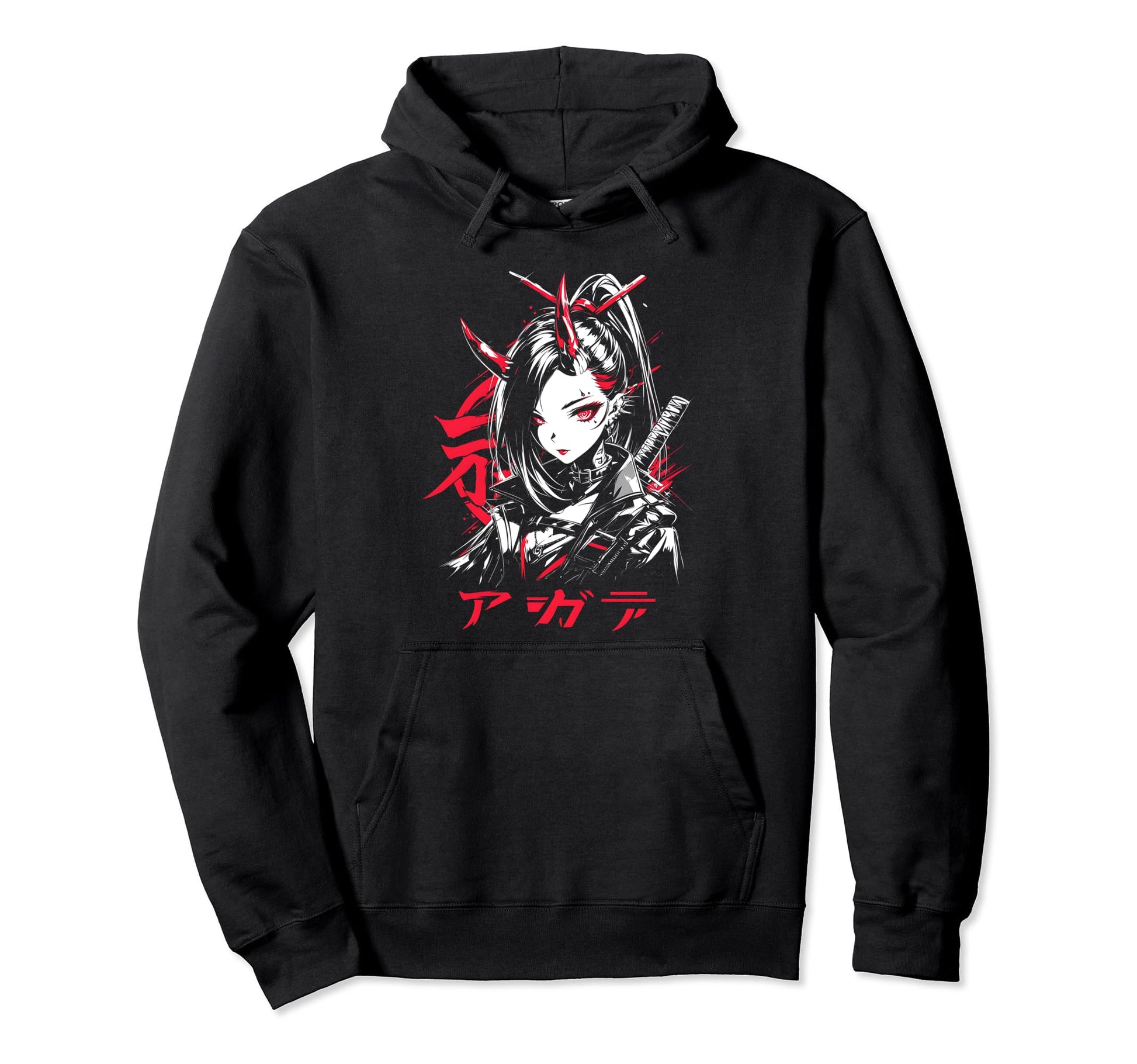 Goth Grunge Demon Anime Waifu Horror Alt Hoodie - Minimalist Print Unisex - T-Shirt, Sweatshirt, Hoodie