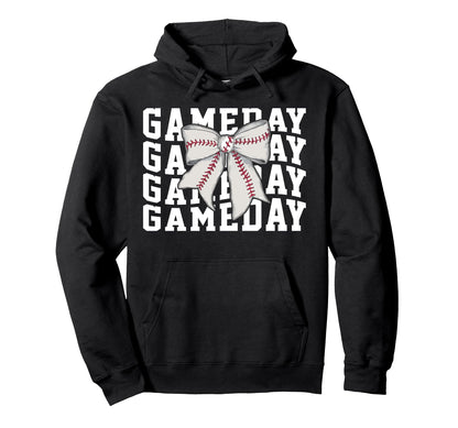 Game Day Baseball Lover Trendy Coquette Hoodie - Trendy Graphic Men Women - T-Shirt, Sweatshirt, Hoodie