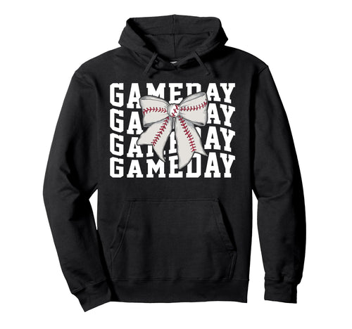 Game Day Baseball Lover Trendy Coquette Hoodie - Trendy Graphic Men Women - T-Shirt, Sweatshirt, Hoodie