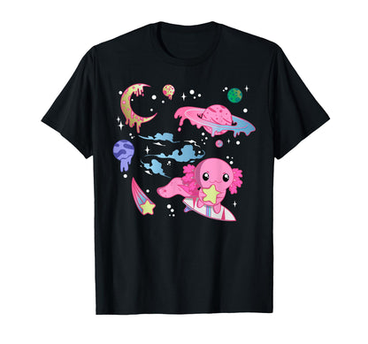Axolotl Space Pastel Goth Aesthetic T-Shirt - Streetwear Style for Adults - T-Shirt, Sweatshirt, Hoodie