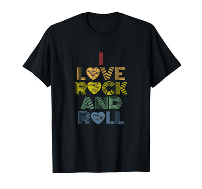I Love Rock And Roll Rainbow 70S T-Shirt - Novelty Apparel Men Women - T-Shirt, Sweatshirt, Hoodie