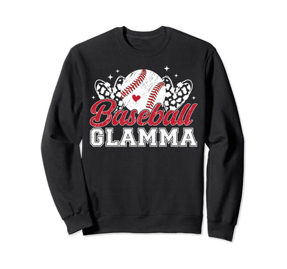 Baseball Glamma Grandma Glamma Sweatshirt - Unique Graphic for Adults - T-Shirt, Sweatshirt, Hoodie
