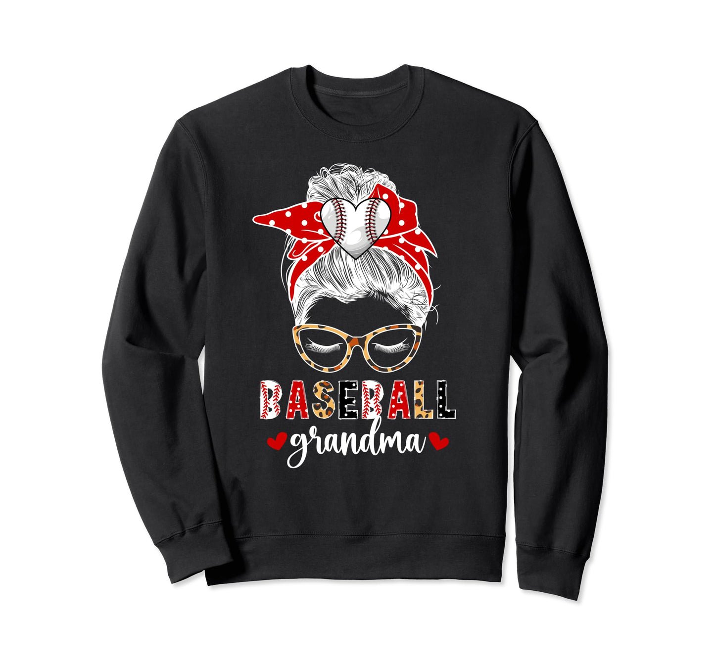 Baseball Grandma Baseball Player Sweatshirt - Aesthetic Graphic for Adults - T-Shirt, Sweatshirt, Hoodie