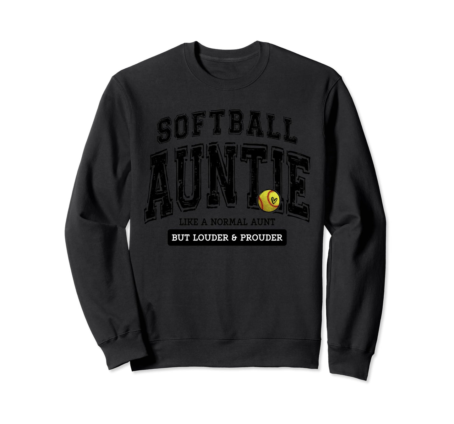 Softball Auntie Matching Aunt Sweatshirt - Casual Everyday Wear for Adults - T-Shirt, Sweatshirt, Hoodie