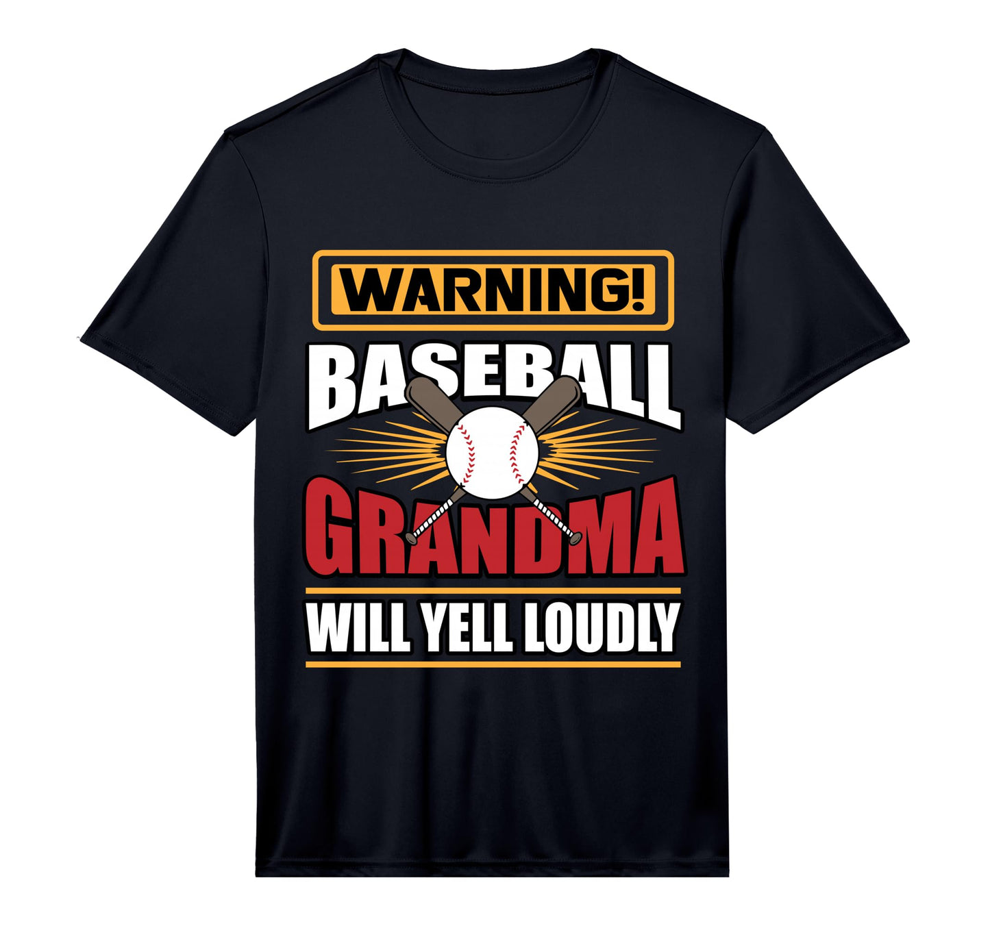 Mens Nana Granny Warning Baseball T-Shirt - Aesthetic Graphic for Adults - T-Shirt, Sweatshirt, Hoodie