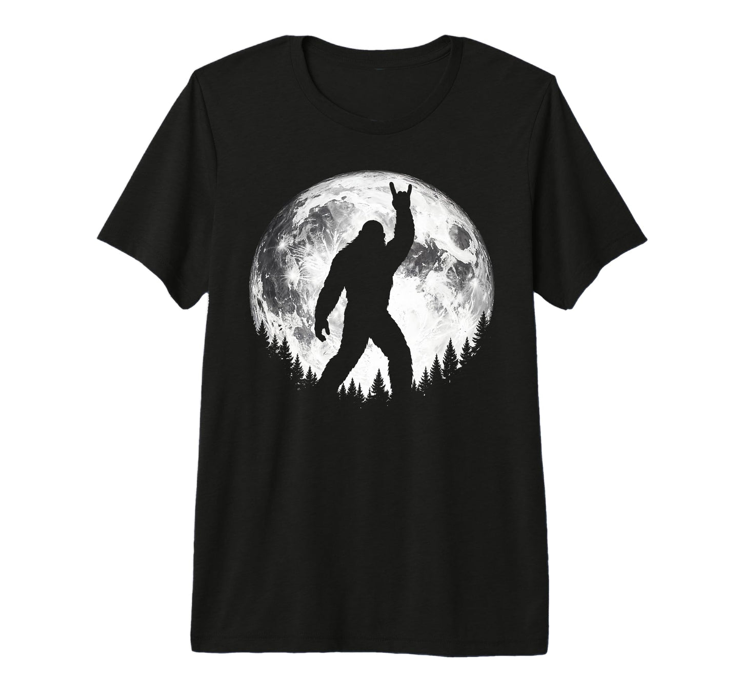 Bigfoot Silhouette Sasquatch Yeti Moon T-Shirt - Fun Novelty Design Unisex - T-Shirt, Sweatshirt, Hoodie