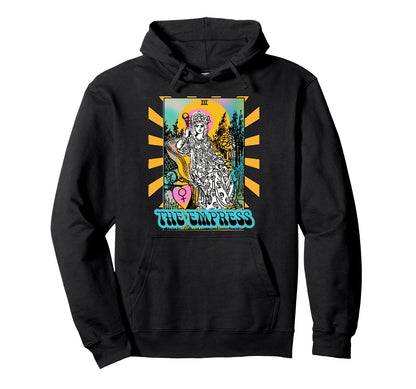 Tarot Card Empress Groovy Hippie Peace Hoodie - Novelty Apparel Men Women - T-Shirt, Sweatshirt, Hoodie