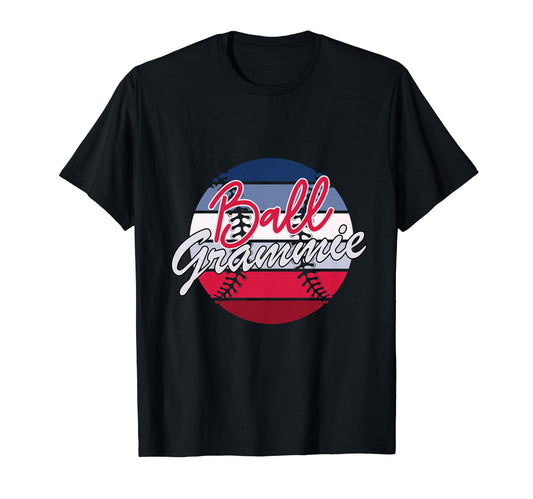 Ball Grammie Baseball Softball T-Shirt - Aesthetic Graphic Men Women - T-Shirt, Sweatshirt, Hoodie