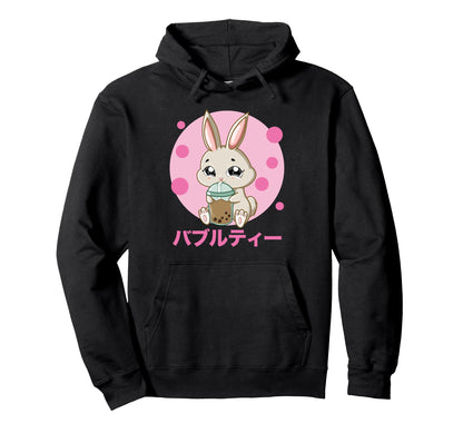 Rabbit Bubble Tea Kawaii Otaku Japanese Hoodie - Trendy Graphic Unisex - T-Shirt, Sweatshirt, Hoodie