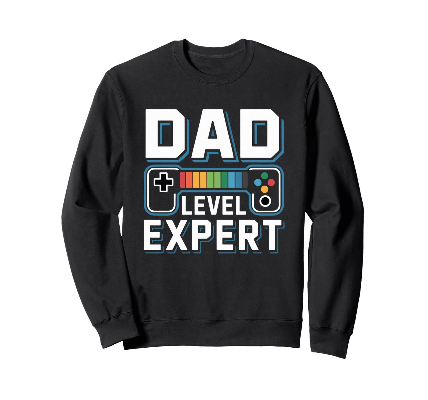 Gamer Dad Level Expert Father Gaming Sweatshirt - Minimalist Print Unisex - T-Shirt, Sweatshirt, Hoodie