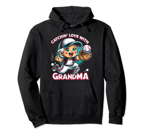 Baseball Grandma Grandmother Granny Hoodie - Aesthetic Graphic Men Women - T-Shirt, Sweatshirt, Hoodie