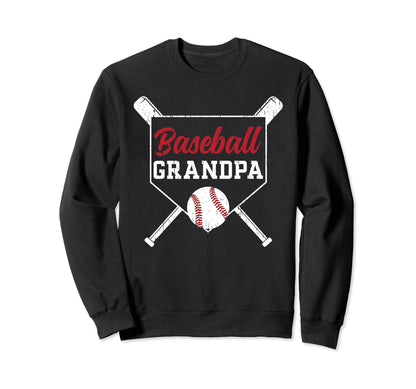 Baseball Grandpa Baseball Player Sweatshirt - Unique Graphic Unisex - T-Shirt, Sweatshirt, Hoodie