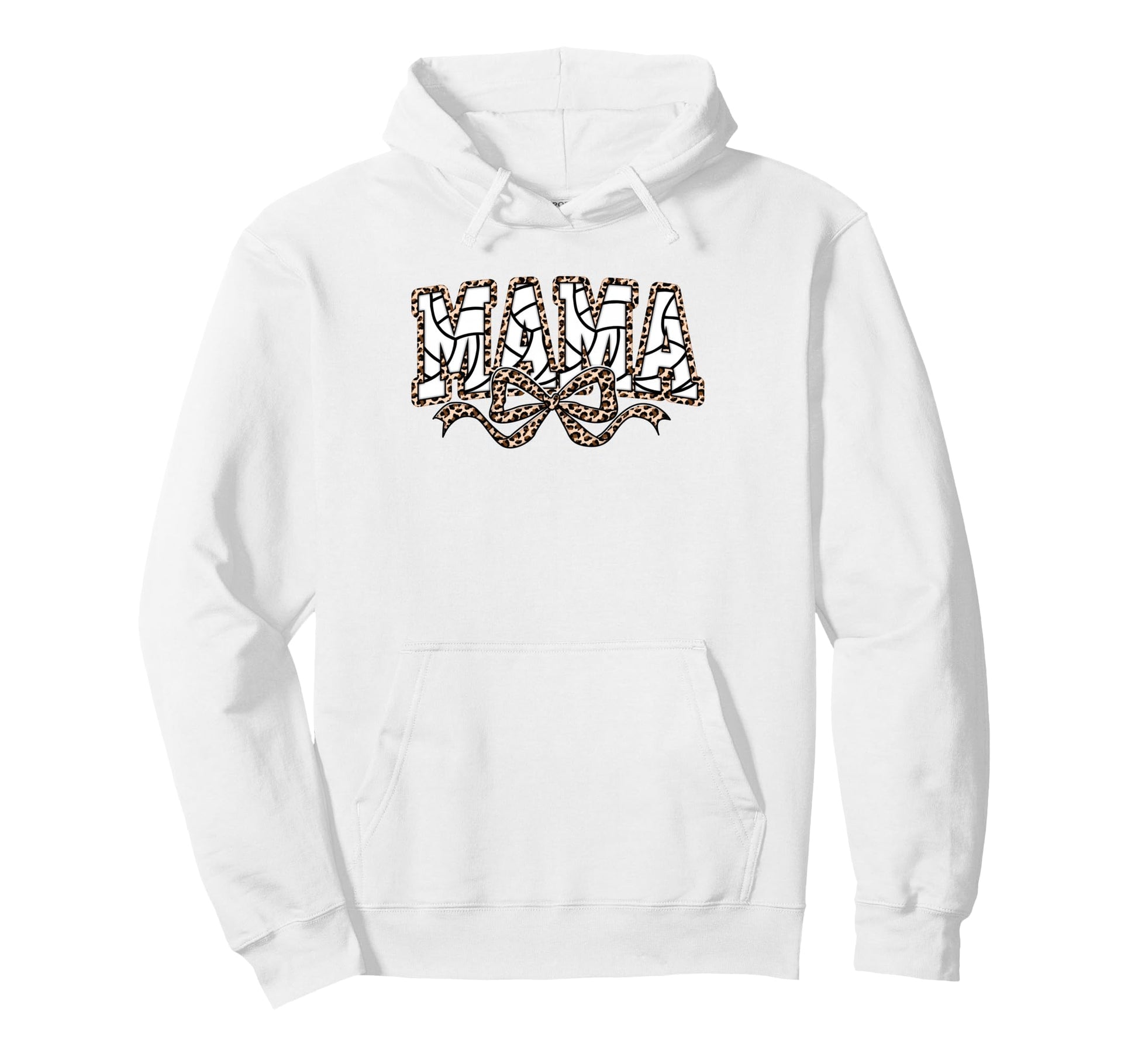 Leopard Volleyball Mama Coquette Bow Game Hoodie - Graphic Print Men Women - T-Shirt, Sweatshirt, Hoodie