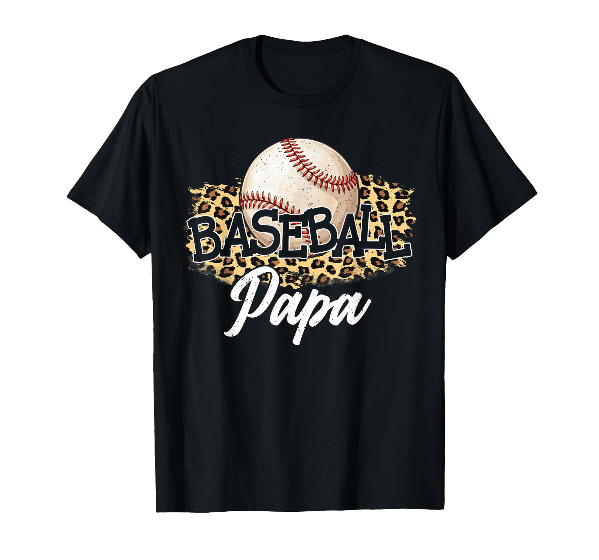 Baseball Papa Leopard Baseball Lover T-Shirt - Streetwear Style Men Women - T-Shirt, Sweatshirt, Hoodie