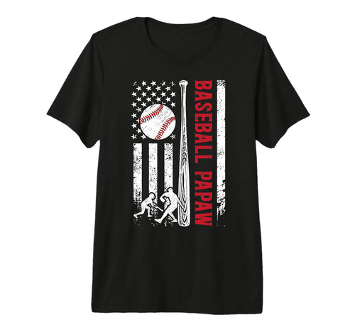Mens Baseball Papaw Us Flag Papaw T-Shirt - Unique Graphic Men Women - T-Shirt, Sweatshirt, Hoodie