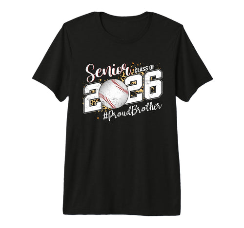 Proud Senior Brother Class 2026 T-Shirt - Unique Graphic for Adults - T-Shirt, Sweatshirt, Hoodie