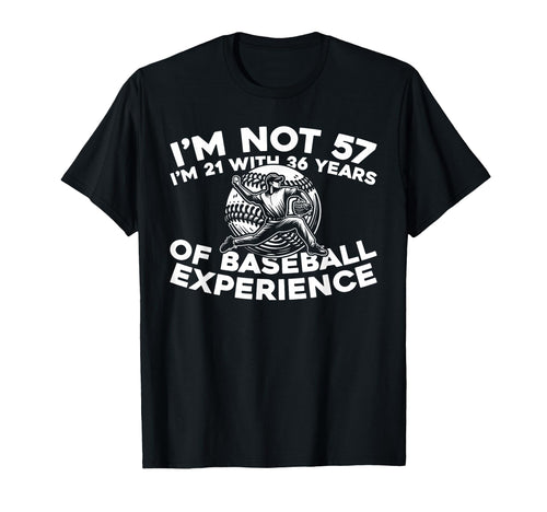 57 Years Old Player Team Baseball T-Shirt - Novelty Apparel Unisex - T-Shirt, Sweatshirt, Hoodie