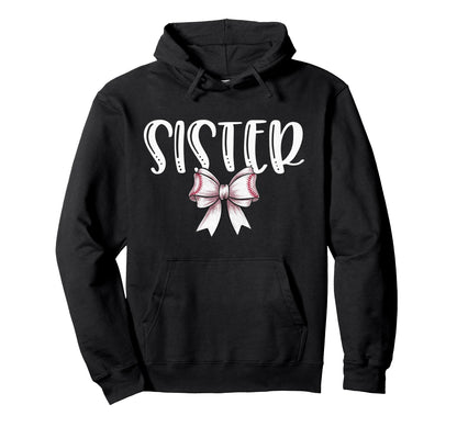 Coquette Baseball Sister Spirit Hoodie - Streetwear Style Men Women - T-Shirt, Sweatshirt, Hoodie