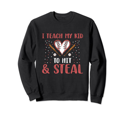 Mom Sports Love Baseball Game Day Sweatshirt - Casual Everyday Wear Unisex - T-Shirt, Sweatshirt, Hoodie