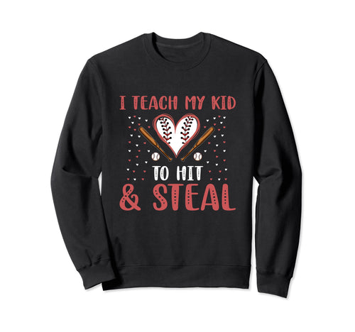 Mom Sports Love Baseball Game Day Sweatshirt - Casual Everyday Wear Unisex - T-Shirt, Sweatshirt, Hoodie