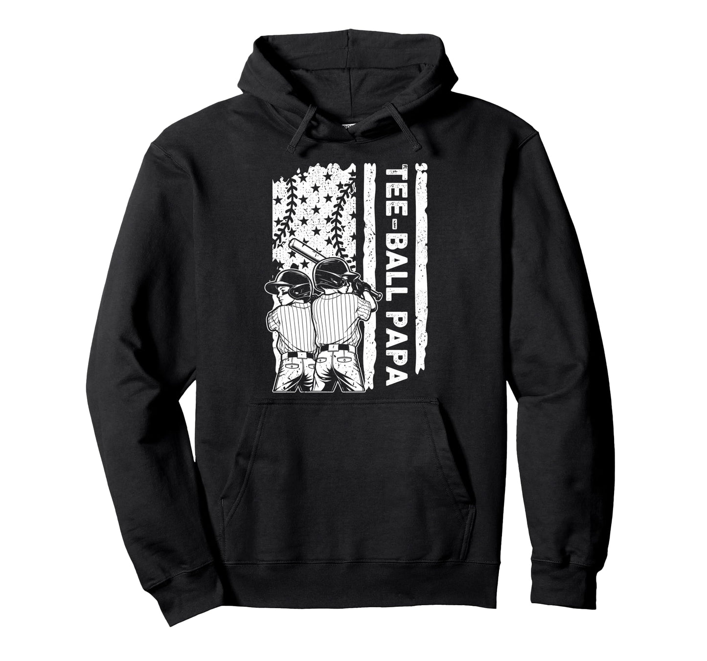 Ball Papa American Us Flag Patriotic Hoodie - Unique Graphic for Adults - T-Shirt, Sweatshirt, Hoodie