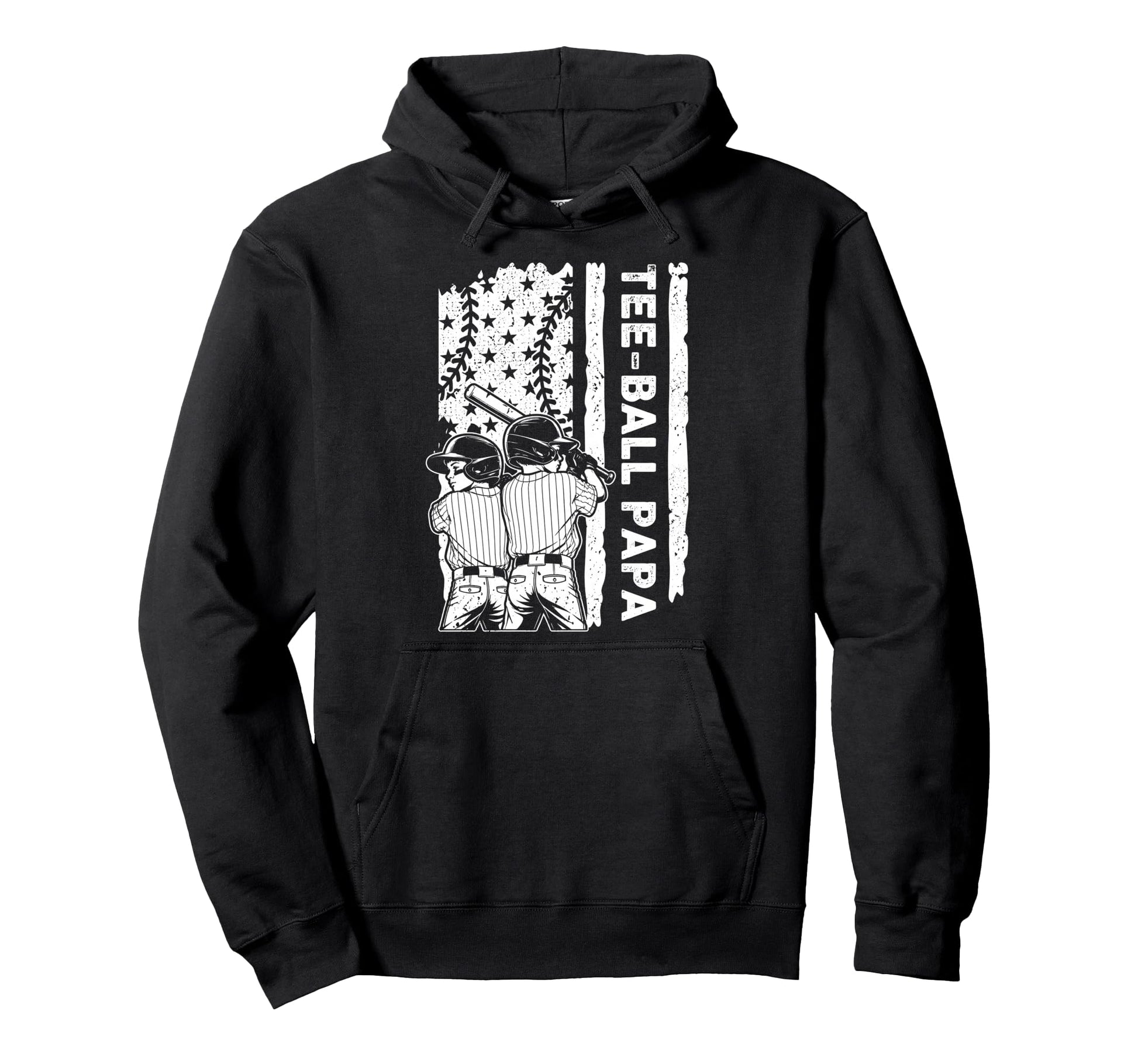 Ball Papa American Us Flag Patriotic Hoodie - Unique Graphic for Adults - T-Shirt, Sweatshirt, Hoodie