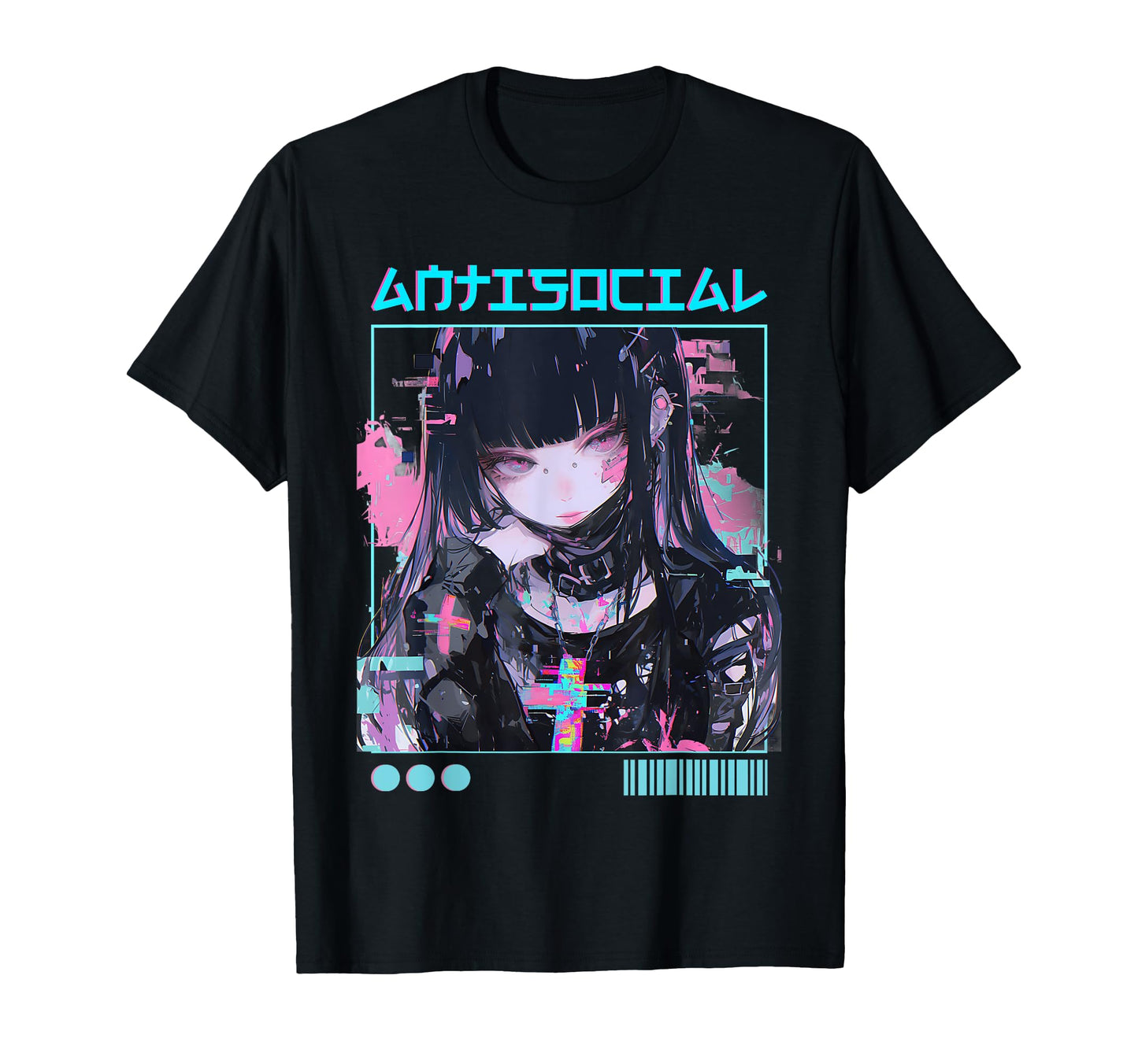 Anti Social Goth Vaporwave Glitch T-Shirt - Novelty Apparel Men Women - T-Shirt, Sweatshirt, Hoodie