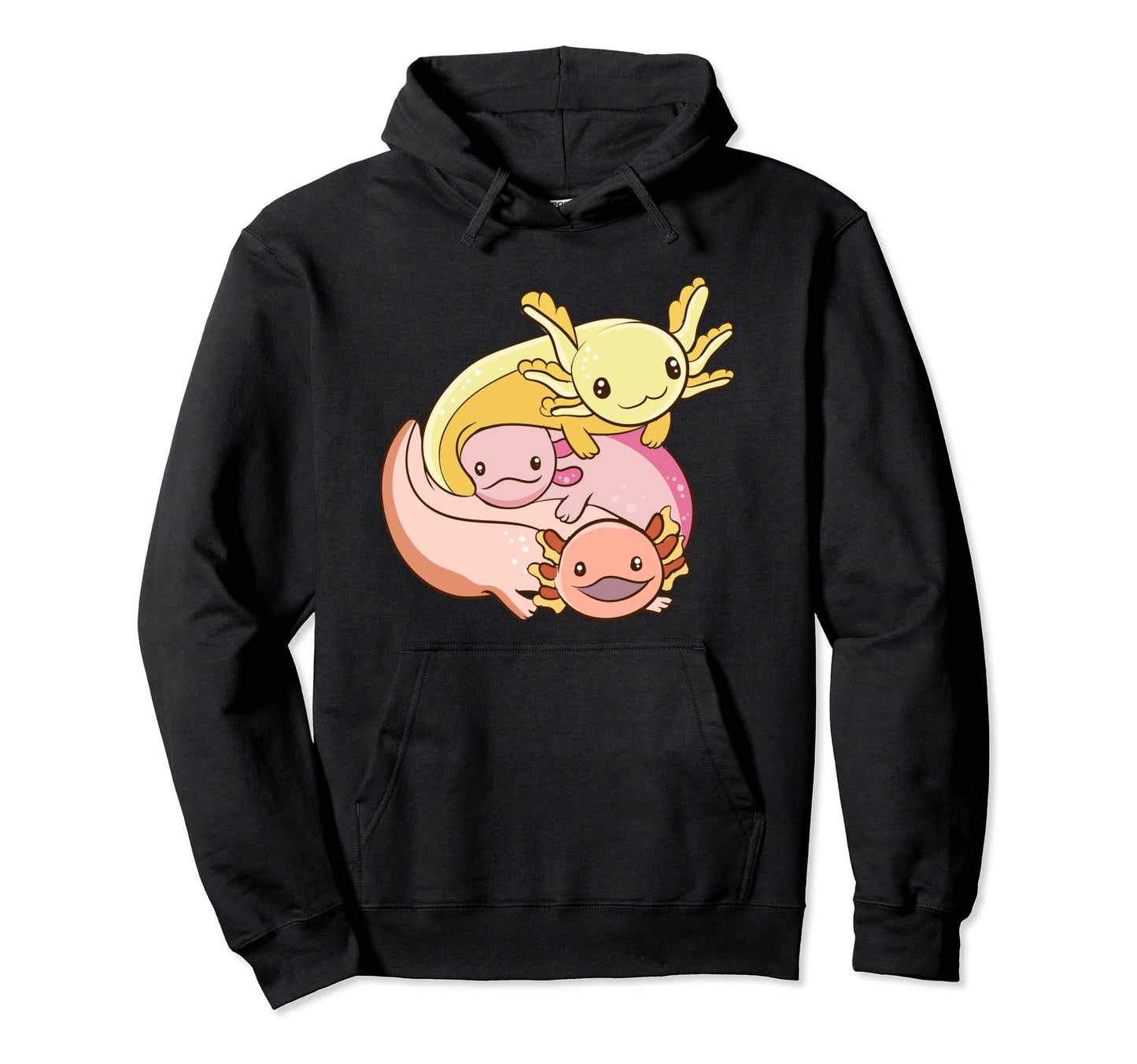 Kawaii Anime Axolotl Axolotls Aesthetic Hoodie - Custom Art Print Unisex - T-Shirt, Sweatshirt, Hoodie
