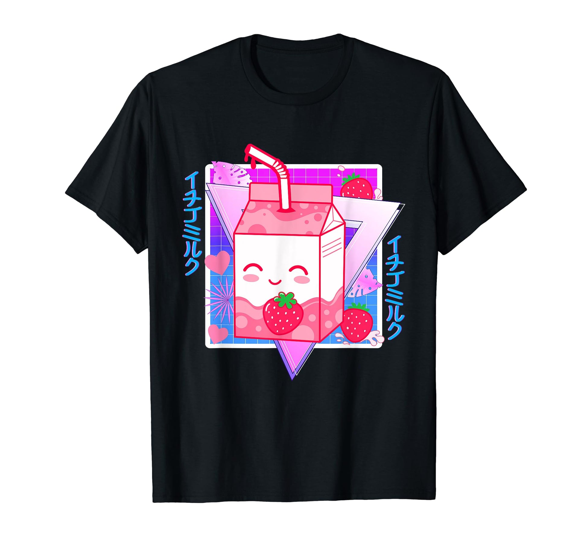 Strawberry Milk Carton Vaporwave T-Shirt - Streetwear Style Unisex - T-Shirt, Sweatshirt, Hoodie