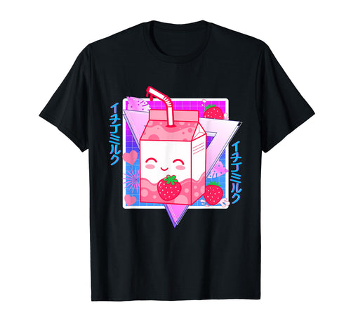 Strawberry Milk Carton Vaporwave T-Shirt - Streetwear Style Unisex - T-Shirt, Sweatshirt, Hoodie